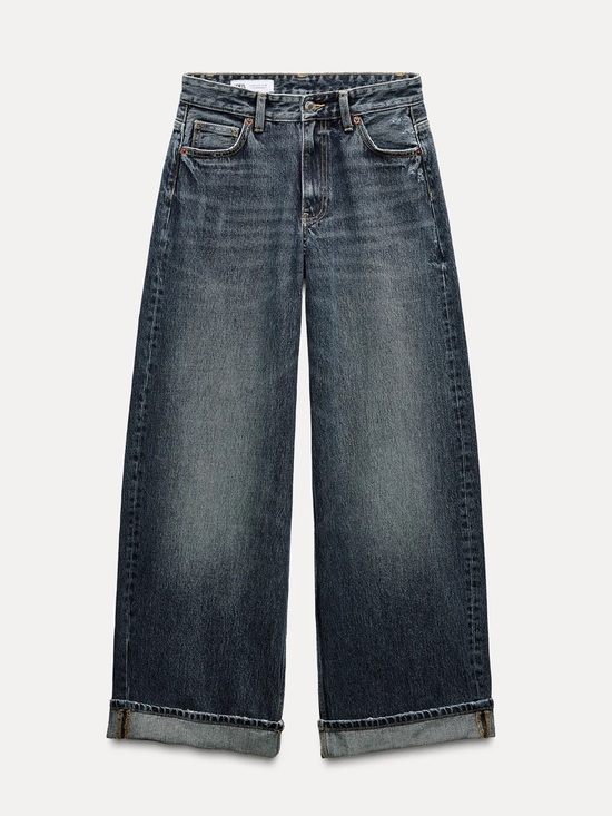 Zara Denim - Zara mid rise wide leg jeans
